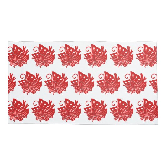 Asian Butterfly Japanse Kamon Design Kussensloop (Achterkant-Links)