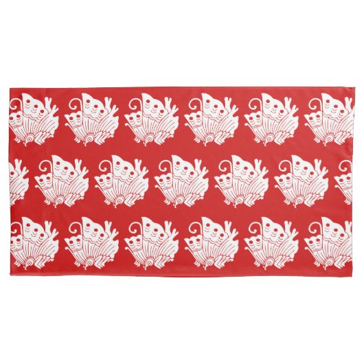 Asian Butterfly Japanse Kamon Design Kussensloop (Voorkant-Links)