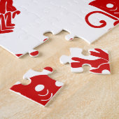 Asian Butterfly Japanse Kamon Design Legpuzzel (Zijkant)