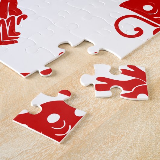 Asian Butterfly Japanse Kamon Design Legpuzzel (Zijkant)