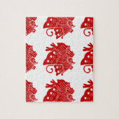 Asian Butterfly Japanse Kamon Design Legpuzzel (Verticaal)