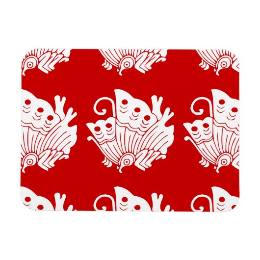 Asian Butterfly Japanse Kamon Design Magneet (Horizontaal)