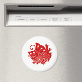 Asian Butterfly Japanse Kamon Design Magneet (Insitu (Vaatwasser))