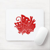 Asian Butterfly Japanse Kamon Design Muismat (Met muis)