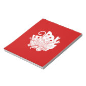 Asian Butterfly Japanse Kamon Design Notitieblok (Linkerzijde)