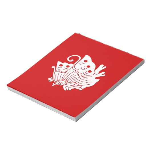 Asian Butterfly Japanse Kamon Design Notitieblok (Linkerzijde)