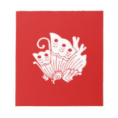Asian Butterfly Japanse Kamon Design Notitieblok (Voorkant)