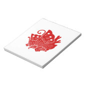 Asian Butterfly Japanse Kamon Design Notitieblok (Linkerzijde)