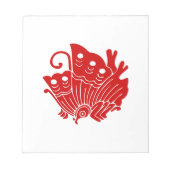 Asian Butterfly Japanse Kamon Design Notitieblok (Voorkant)