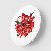 Asian Butterfly Japanse Kamon Design Ronde Klok (Hoek)