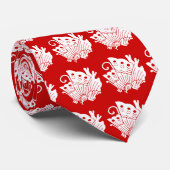 Asian Butterfly Japanse Kamon Design Stropdas (Opgerold)