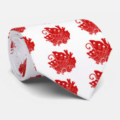 Asian Butterfly Japanse Kamon Design Stropdas (Opgerold)