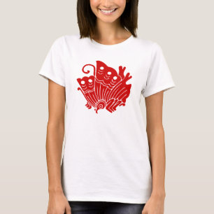 Asian Butterfly Japanse Kamon Design T-shirt