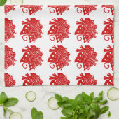 Asian Butterfly Japanse Kamon Design Theedoek (Gevouwen)