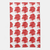 Asian Butterfly Japanse Kamon Design Theedoek (Verticaal)