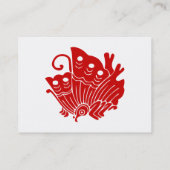 Asian Butterfly Japanse Kamon Design Visitekaartje (Achterkant)