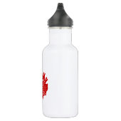 Asian Butterfly Japanse Kamon Design Waterfles (Rechts)