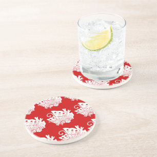 Asian Butterfly Japanse Kamon Design Zandsteen Onderzetter