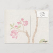 Asian Cherry Blossom  Briefkaart (Achterkant)