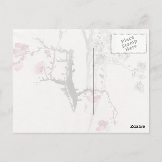 Asian Cherry Blossom  Briefkaart (Achterkant)