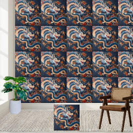 Asian Chinoiserie Dragon Tegel Tegeltje