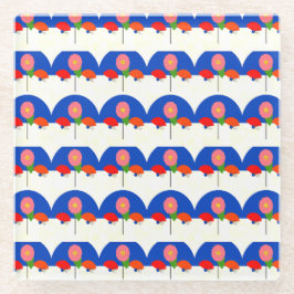 Asian contemporary  glazen onderzetter