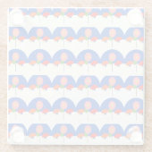 Asian contemporary  glazen onderzetter (Achterkant)