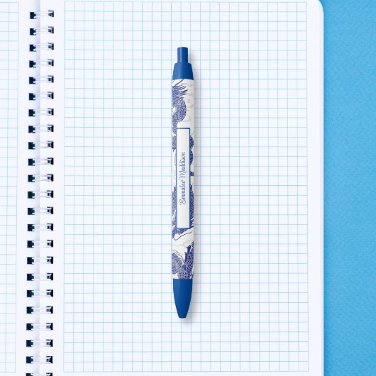 Asian Dragon Blue White Chinoiserie Blauwe Inkt Pen
