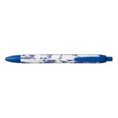 Asian Dragon Blue White Chinoiserie Blauwe Inkt Pen (Achterkant)