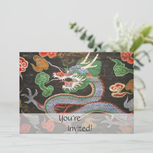 Asian Dragon Bright Colorful | Fantasy Art Kaart (Staand voorkant)