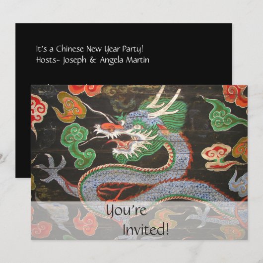 Asian Dragon Bright Colorful | Fantasy Art Kaart (Voorkant / Achterkant)