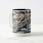 Asian Dragon Floral Pattern Coffee Mok (Voorkant links)