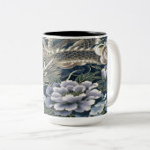 Asian Dragon Floral Pattern Coffee Mok (Voorkant rechts)