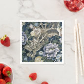 Asian Dragon Floral Pattern Napkins Servet (Insitu)
