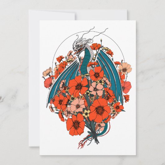 Asian Dragon Logo Kaart (Voorkant)