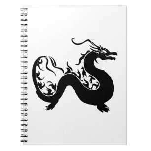 Asian Dragon Silhouette Notitieboek