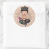 Asian Empress Mondo van Susan M. Epperly Artist Ronde Sticker (Tas)