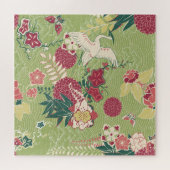 Asian Floral Pattern Legpuzzel (Horizontaal)