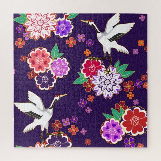 Asian Floral Pattern Legpuzzel (Verticaal)