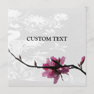 Asian Floral Your-Occasion Custom Invitation Kaart