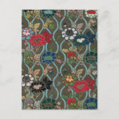 Asian Flower Fan Pattern Briefkaart (Voorkant)