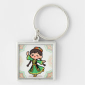 Asian Folk Dancer Keychain (Voorkant)