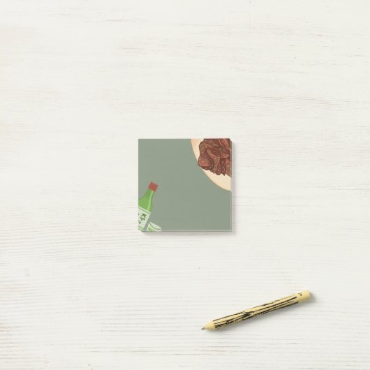 Asian Food 18 Sticky Notes (Op bureau)