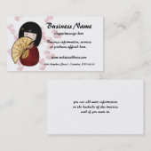 Asian Girl 2 w Cherry Blossom Visitekaartjes (Voorkant / Achterkant)