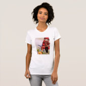 Asian Girl Beauful Flowers Design 2 T-Shirt (Voorkant volledig)