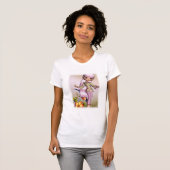 Asian Girl Beauful Flowers Design 4 T-Shirt (Voorkant volledig)