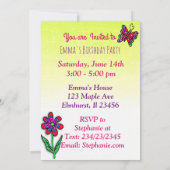 Asian Girl Fairy Birthday Kaart (Achterkant)