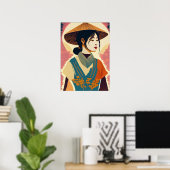 Asian Girl Poster (Thuiskantoor)