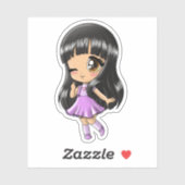 Asian Girl Sticker (Vel)