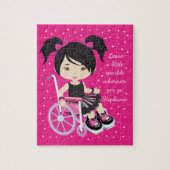 Asian Girl Wheelstoel Persoonlijk Legpuzzel (Verticaal)